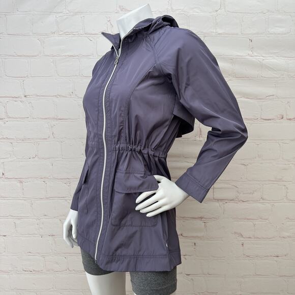 Layer 8 Rain Windbreaker Hooded Light Purple Jacket Qwick Dry XS - Picture 3 of 13